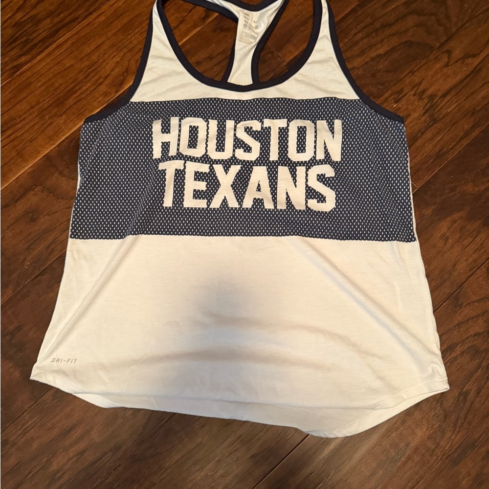 Nike Blue and White Sleeveless Tank Top